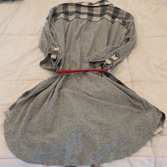 Anthropology shirt Plaid with Red Belt - Picture 4 of 4